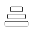 A stacked base. It stands for a chart of accounts built from the ground up.
